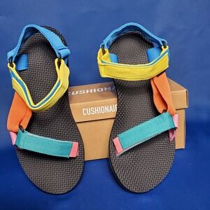 Cushionaire Womens Sz 9 Summer Sport Mat Comfort Multi Arch Support LOOP Sandal